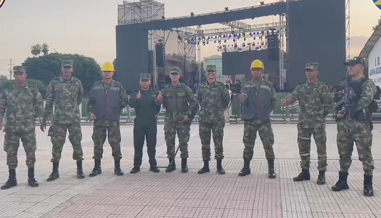 Soldados del Ejército Nacional. 
