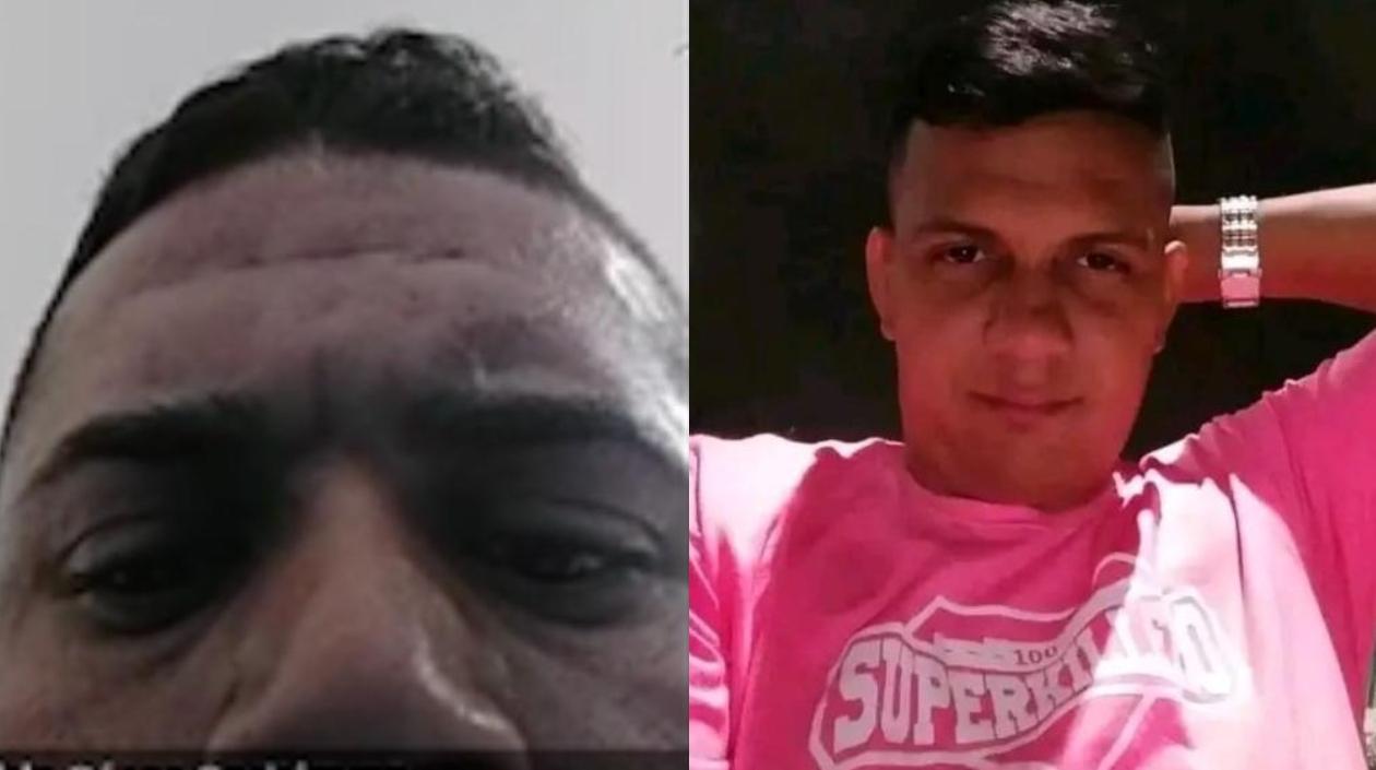 El presunto sicario Nelvis Alexander Cordero Ortiz y la víctima mortal, Ramiro Rafael Castellano Rey.