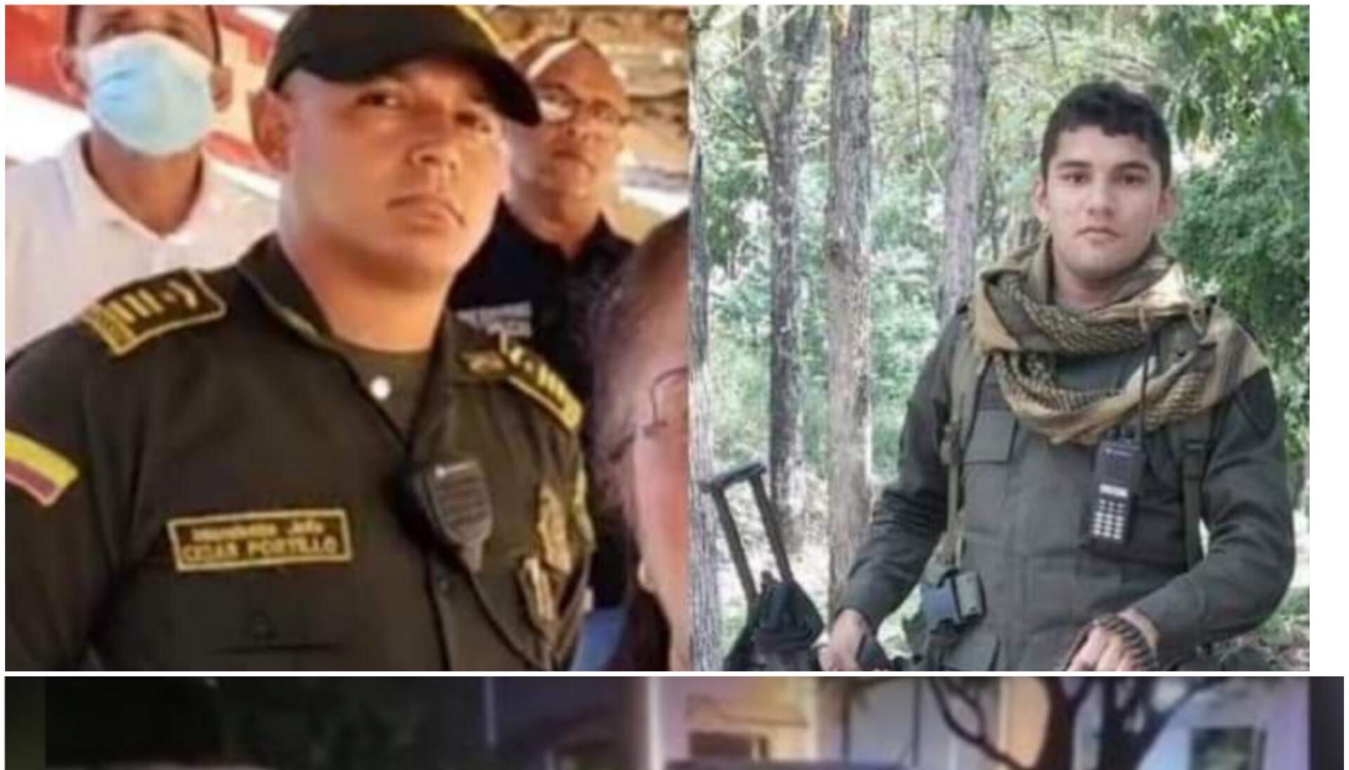 El intendente César Portillo Tamayo y el patrullero Bruno Zapa LeoDan.