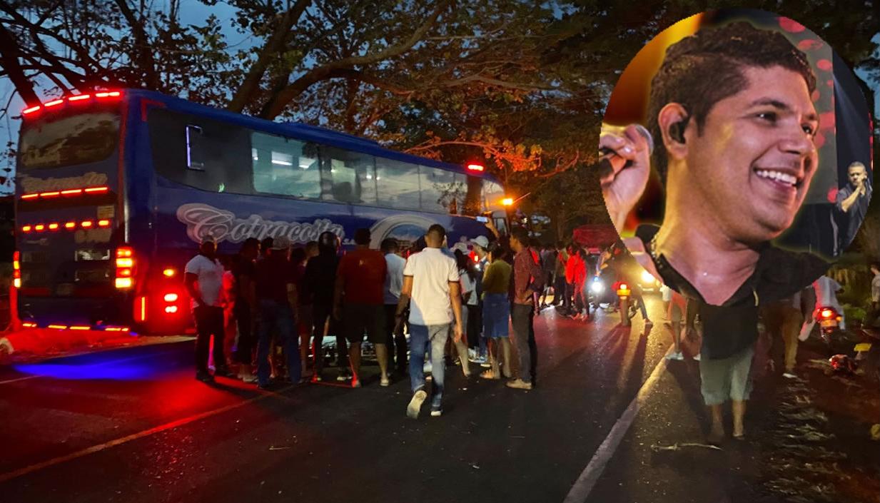 El bus de la agrupación de Kbeto Zuleta.