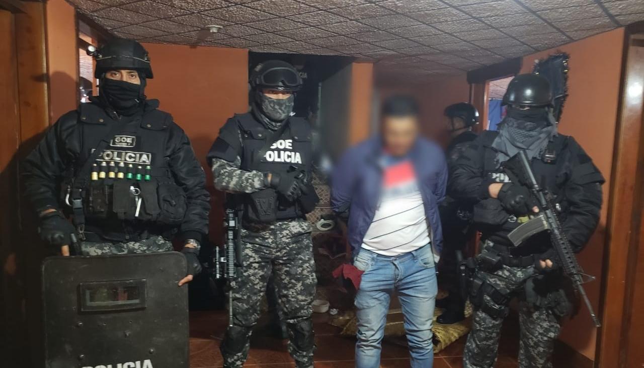 Uno de los capturados en Ecuador. 