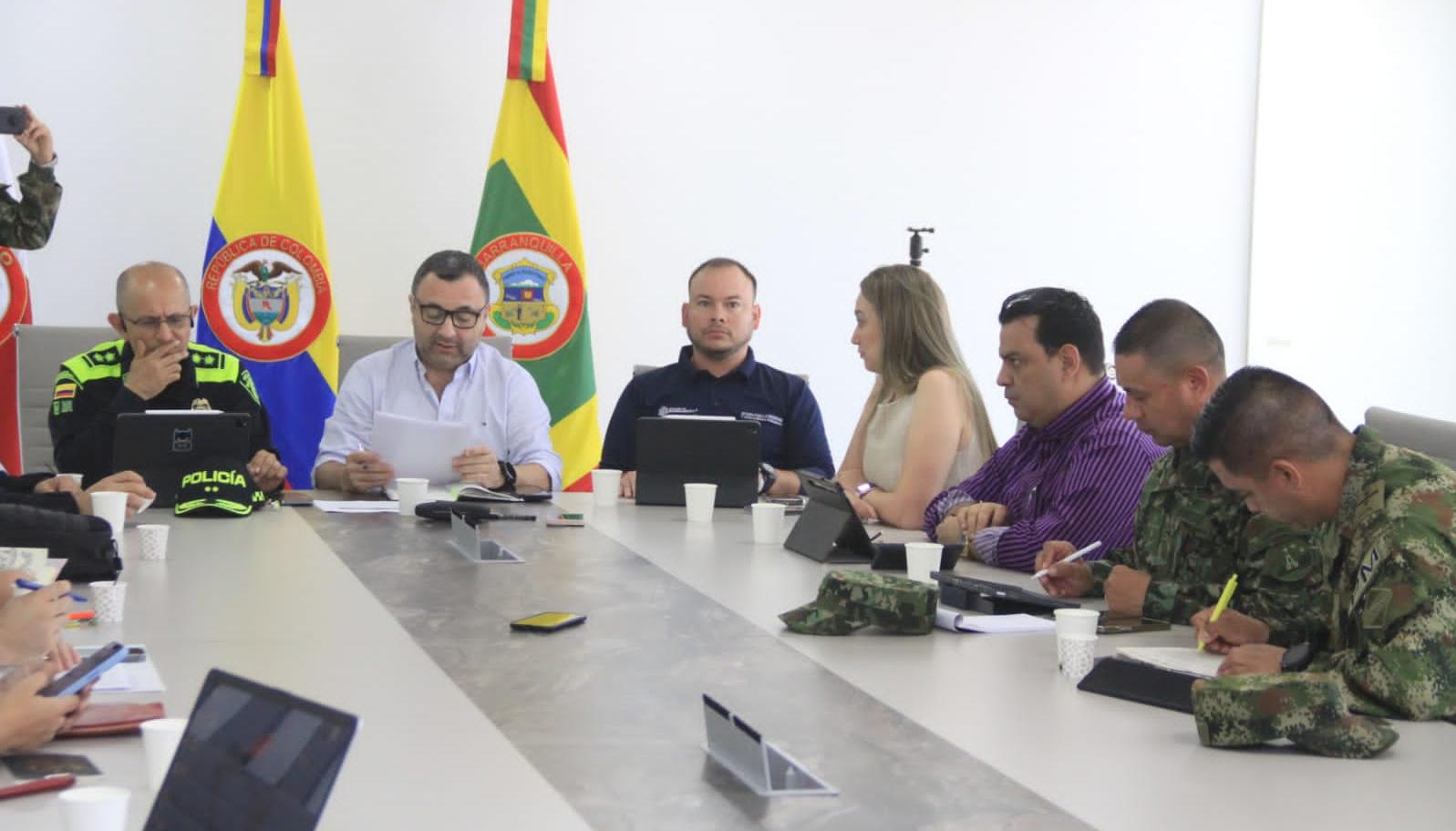Consejo de seguridad entre autoridades del Distrito y Atlántico.