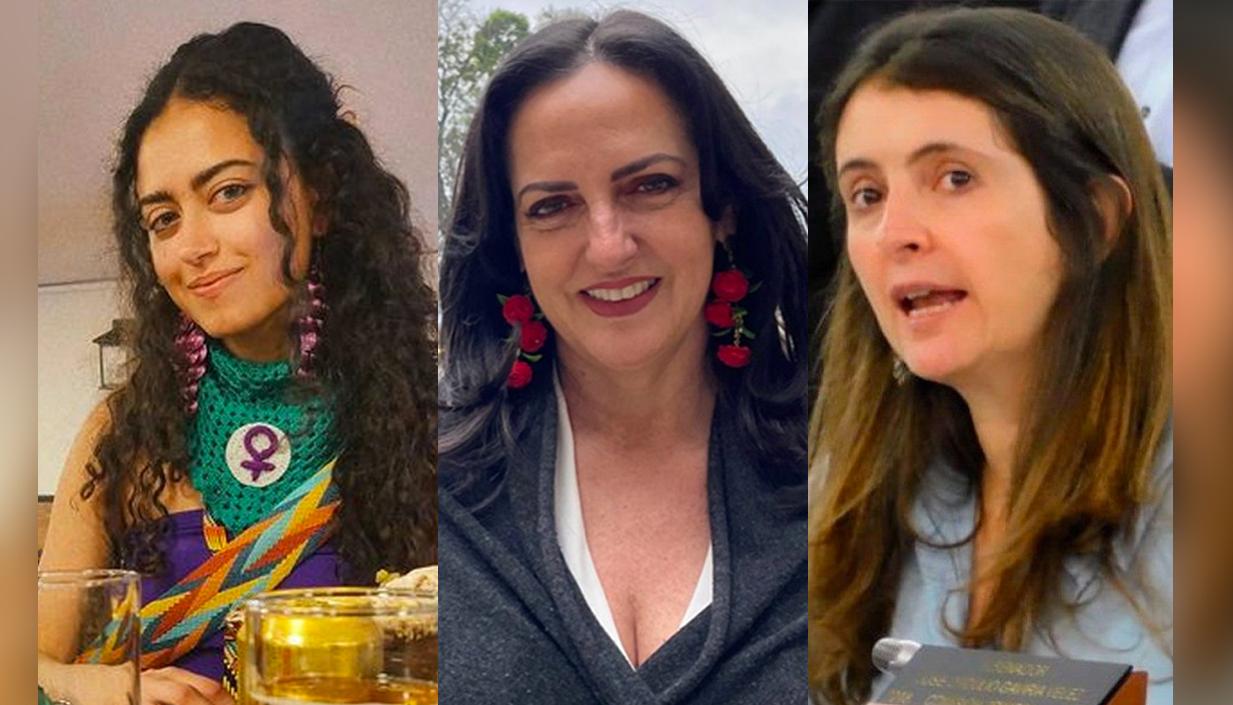 Sofía Petro, María Fernanda Cabal y Paloma Valencia.