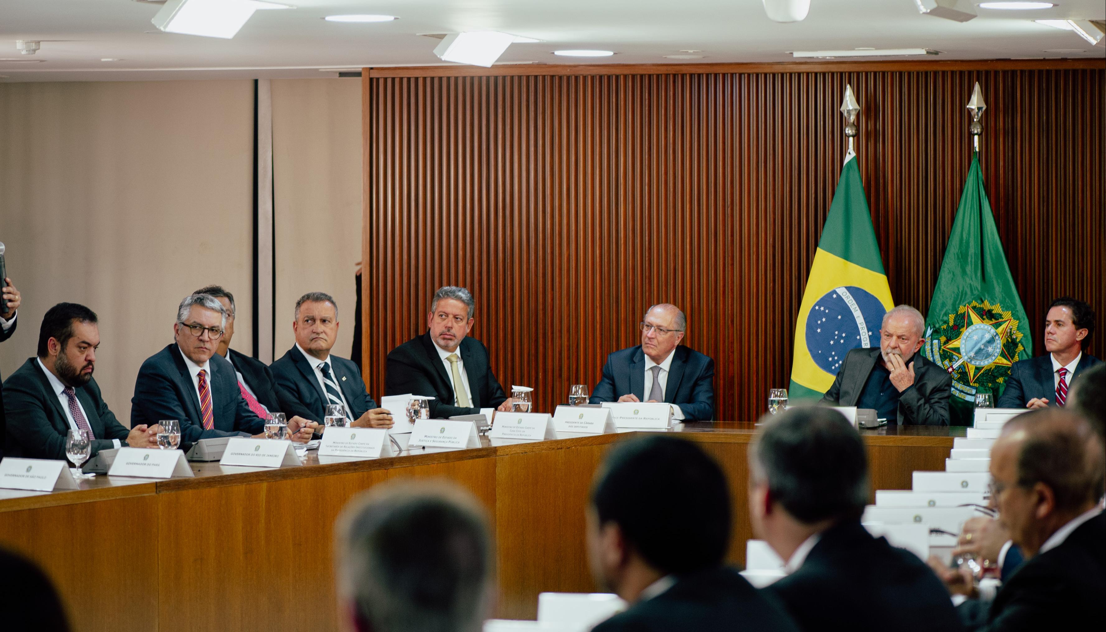 El Presidente de Brasil, Luiz Inácio Lula da Silva durante el consejo de seguridad.