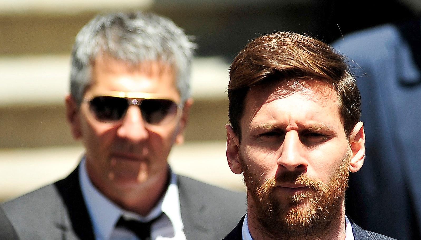 Lionel Messi y su padre Jorge. 