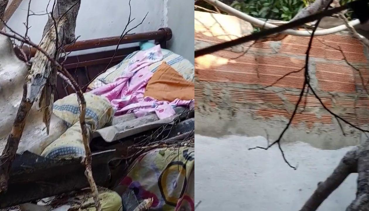Así quedó la vivienda.