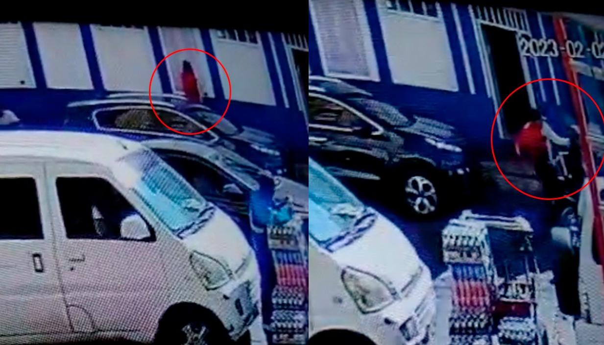 Momento del ataque contra el abogado.