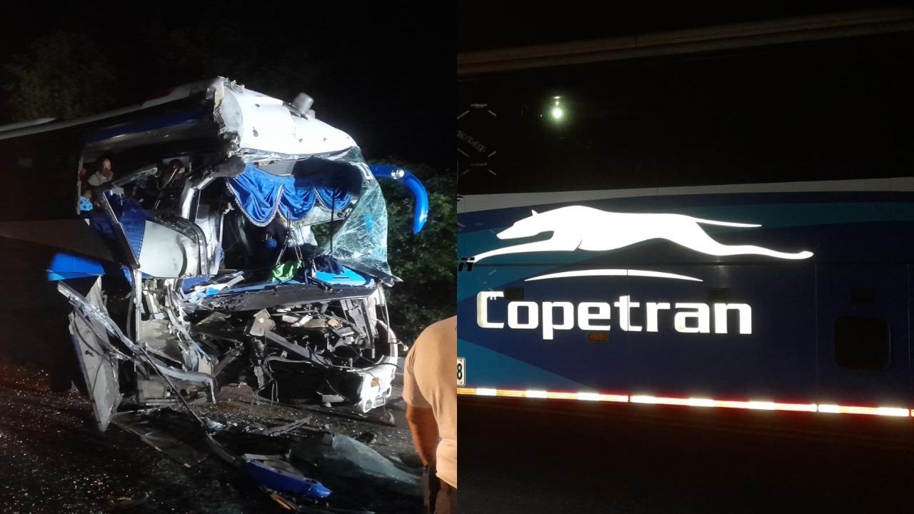 Así quedó el bus.