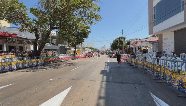 La carrera 44, donde será el desfile de Guacherna esta noche. 