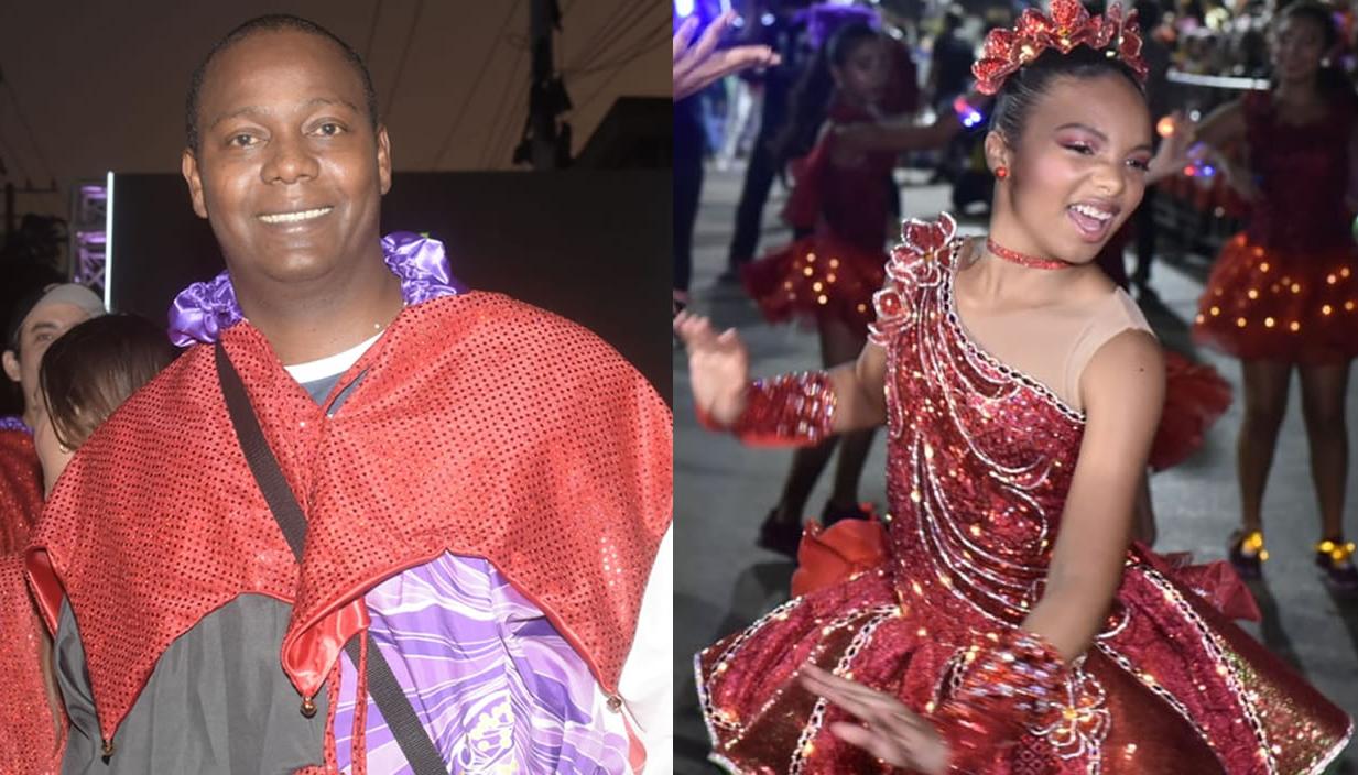 Édgar Rentería y su hija Tahiana, Reina del Carnaval de los Niños.