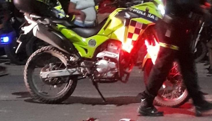 La Policía acordonó el área donde ocurrió el crimen.