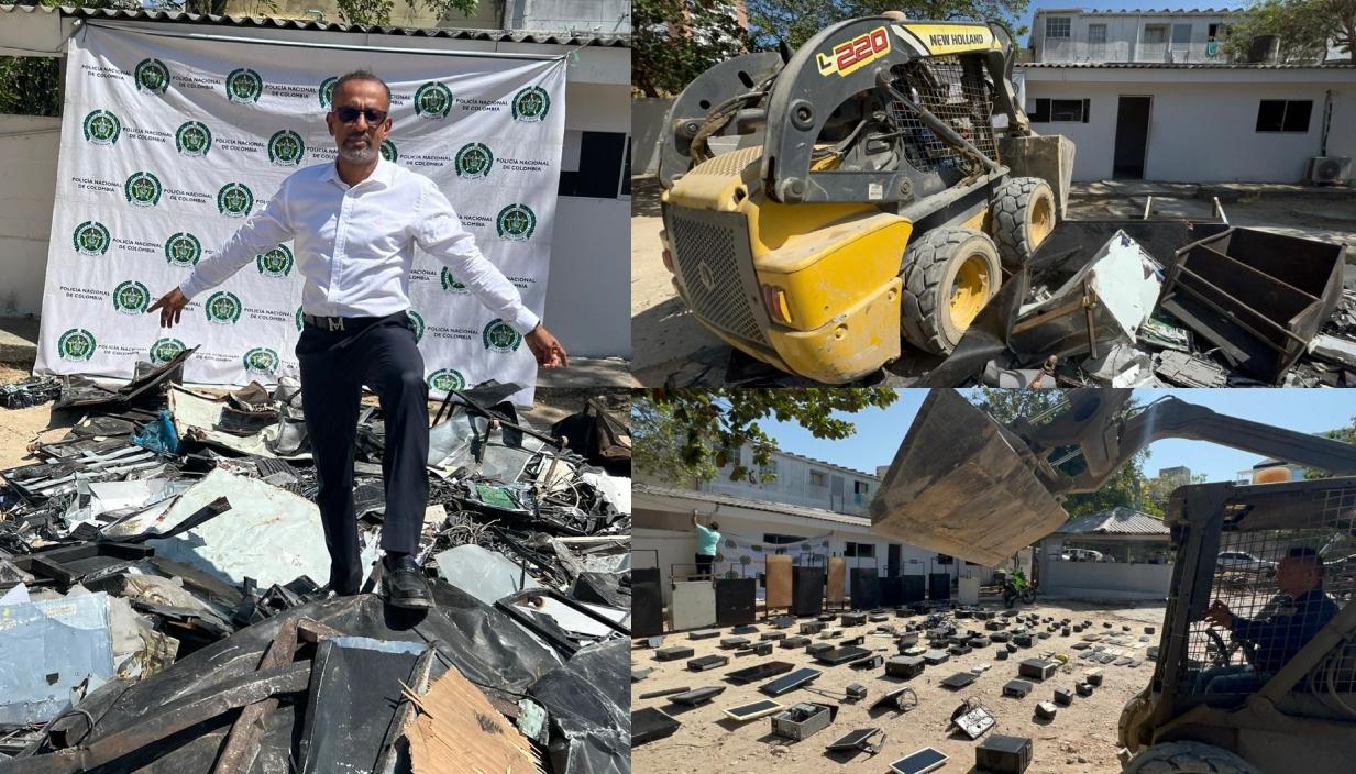 Destrucción de aparatos con el juego Keno.