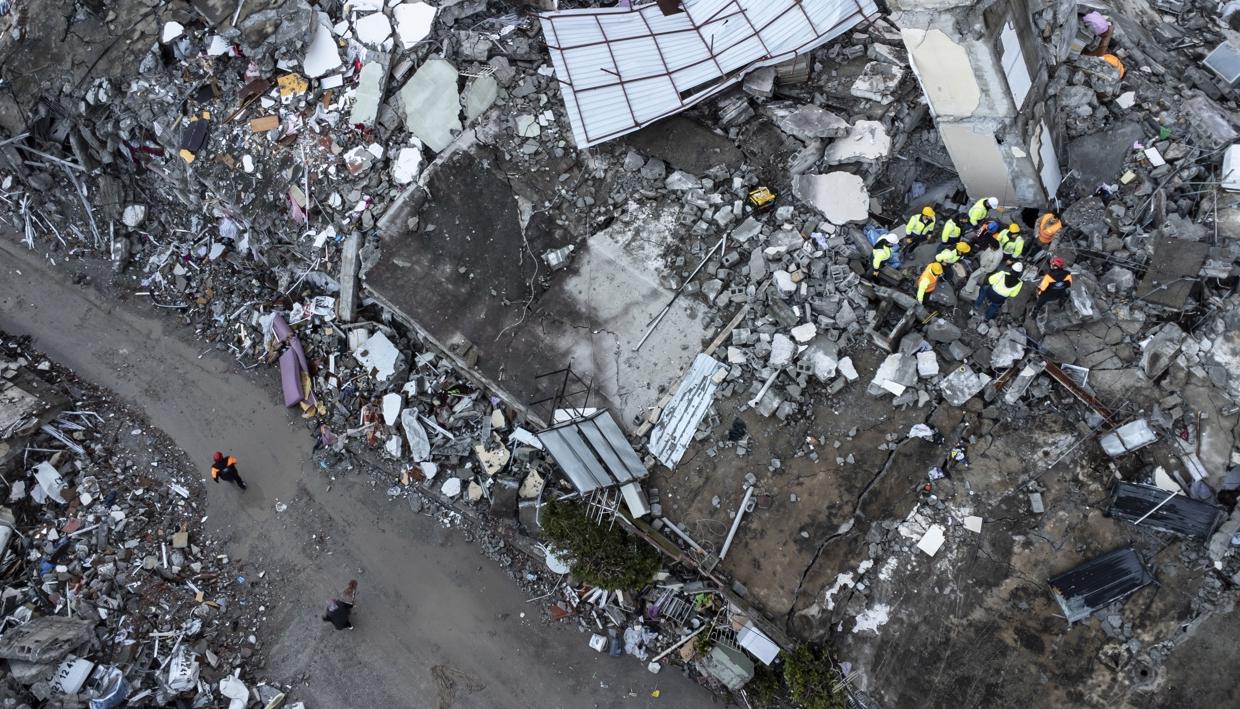 Imagen de los daños del terremoto.