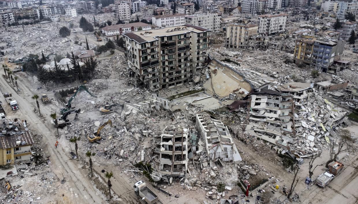 Imagen de los daños por los terremotos en Turquía.