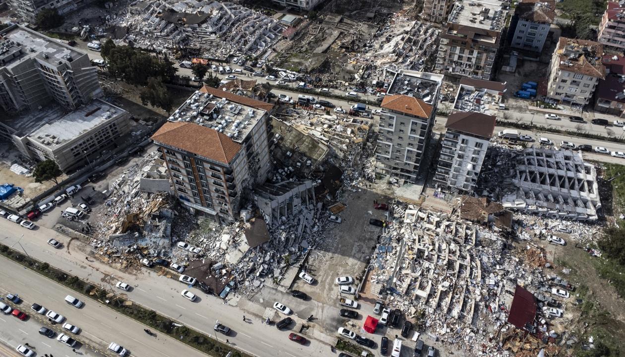 Edificios devastados en Turquía.