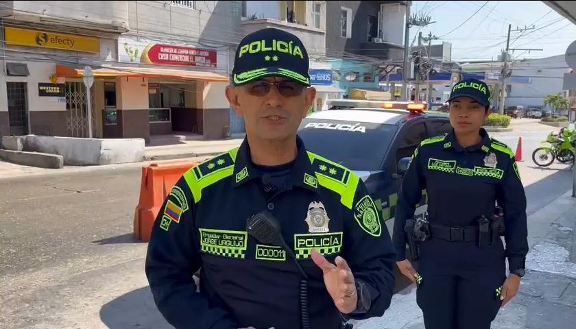 El General Jorge Urquijo, comandante de la Policía Metropolitana de Barranquilla.