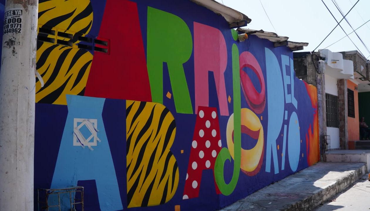 Así quedó una de las paredes intervenidas del Barrio Abajo.