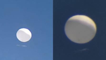 El usuario Carlos Pineda compartió imágenes del globo sobrevolando Valledupar.