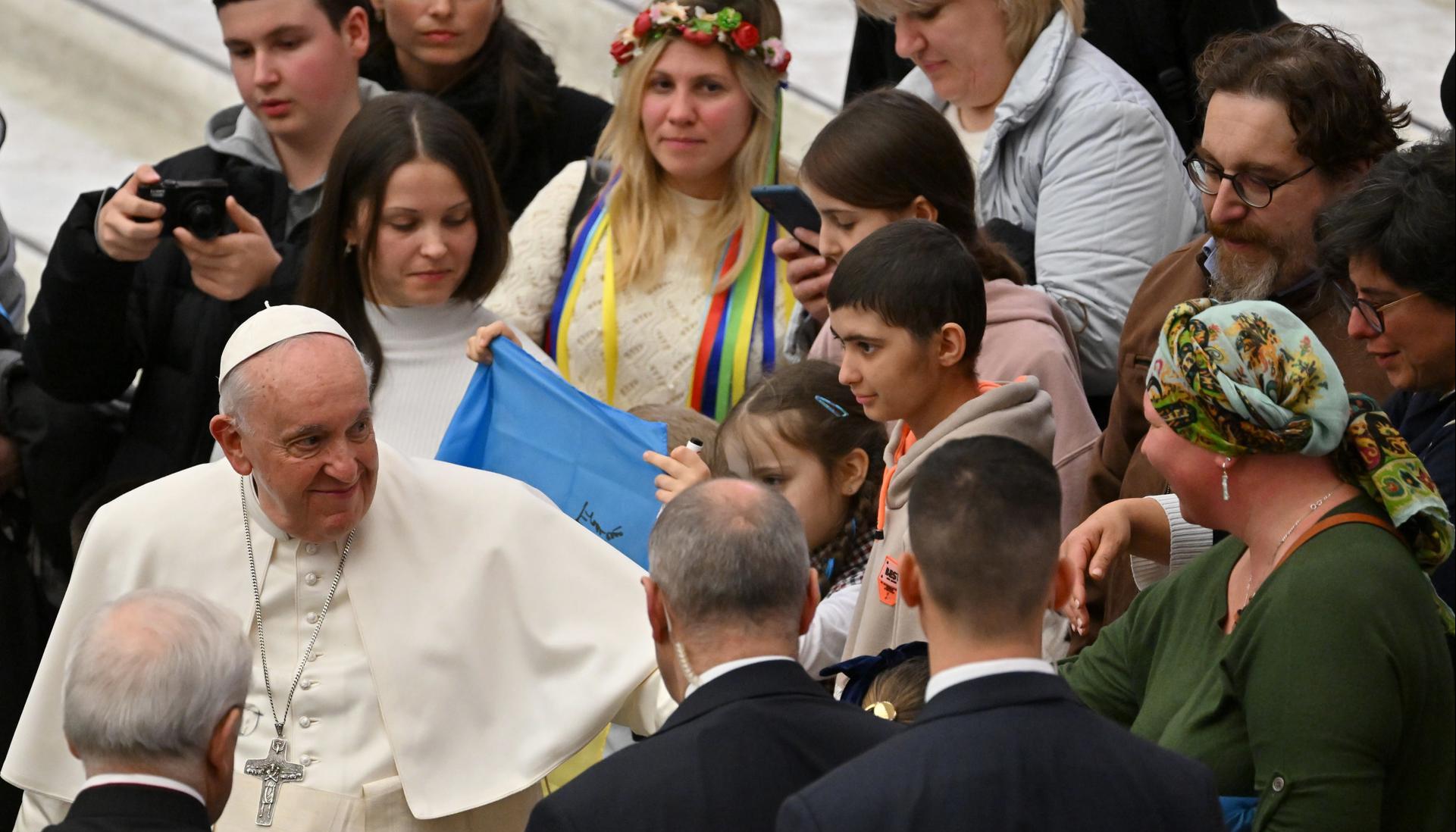 El papa Francisco durante la audiencia general de este miércoles.