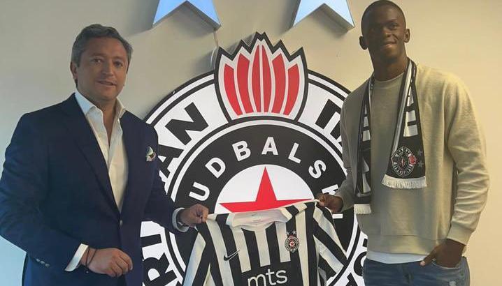 Andrés Colorado durante su presentación como nuevo jugador del Partizan.