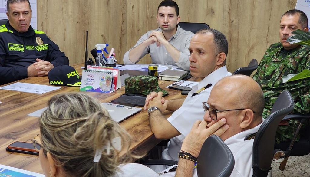 Reunión del Comité de Orden Público que sesionó este martes.