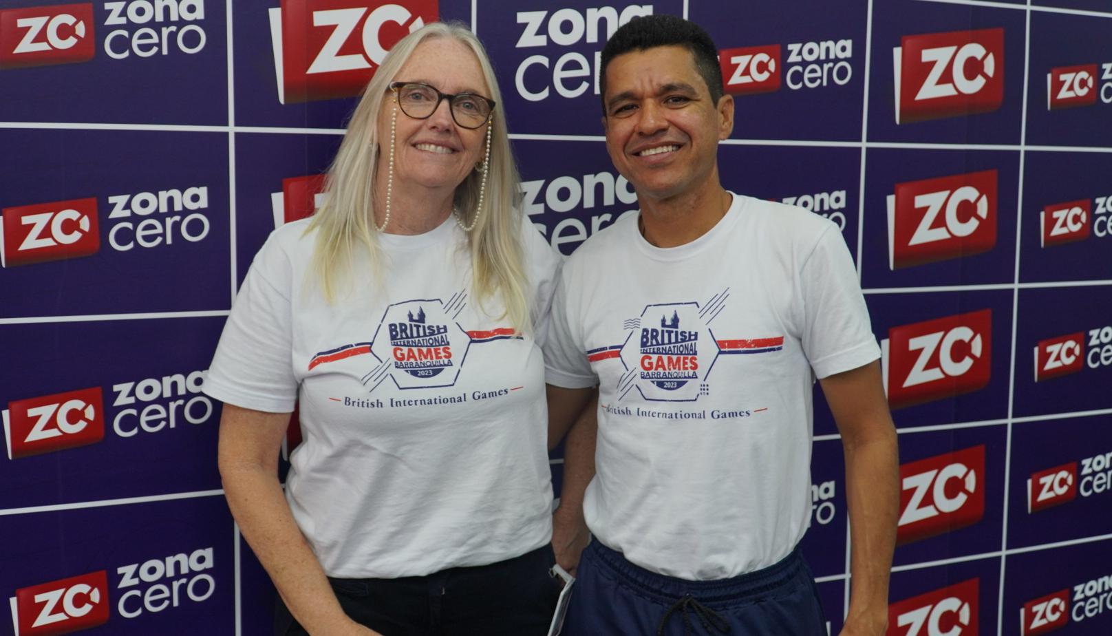 Jeannette Rinkel Panner y Jack Polo, rectora y coordinador de deportes del Colegio Británico.