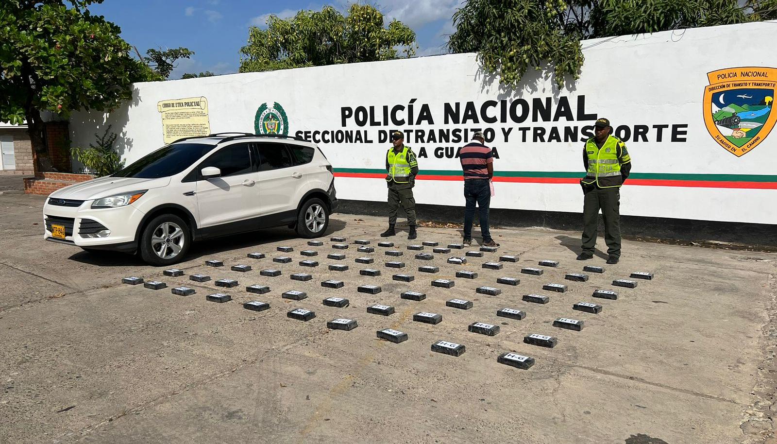 Cocaína incautada en La Guajira. 