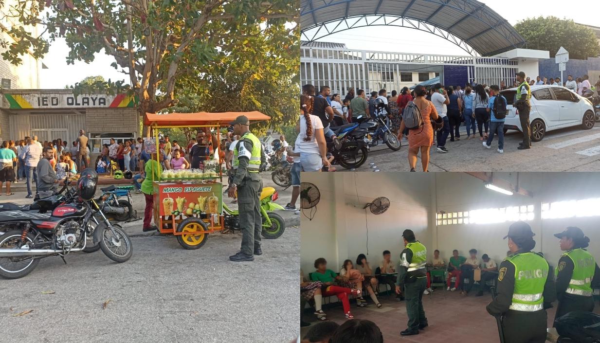 Controles de la Policía en planteles educativos. 