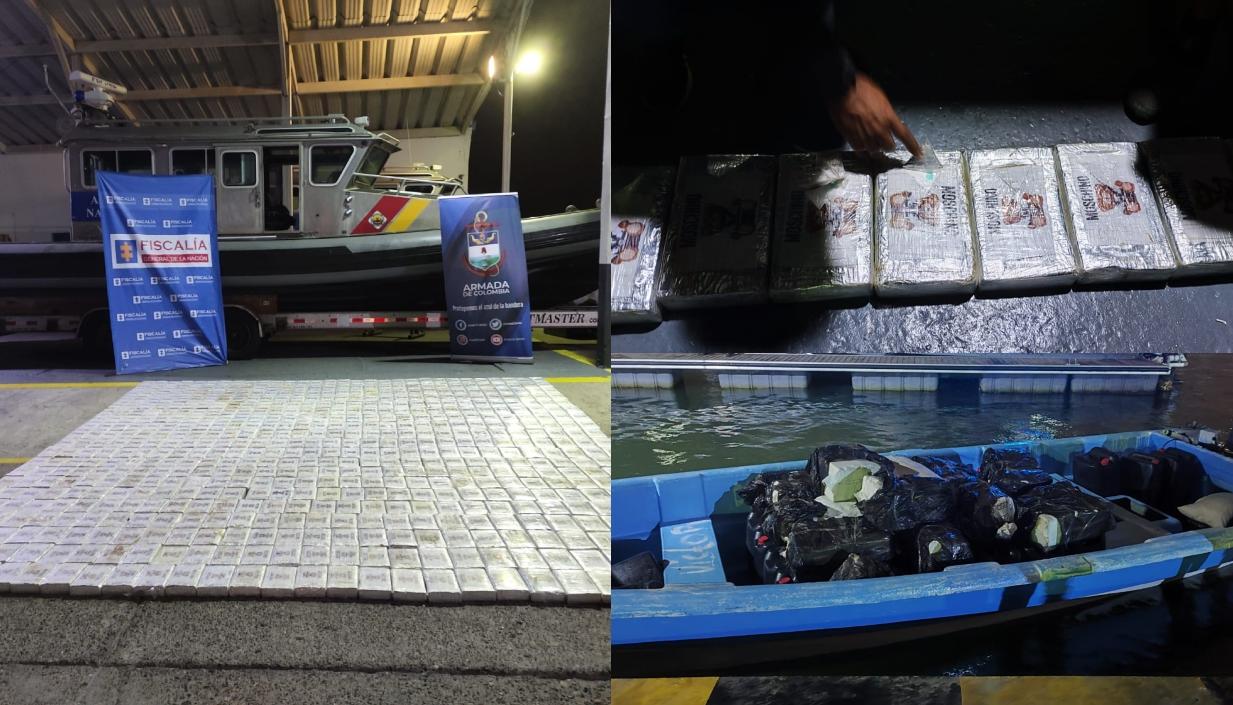 Droga incautada por la Armada Nacional. 