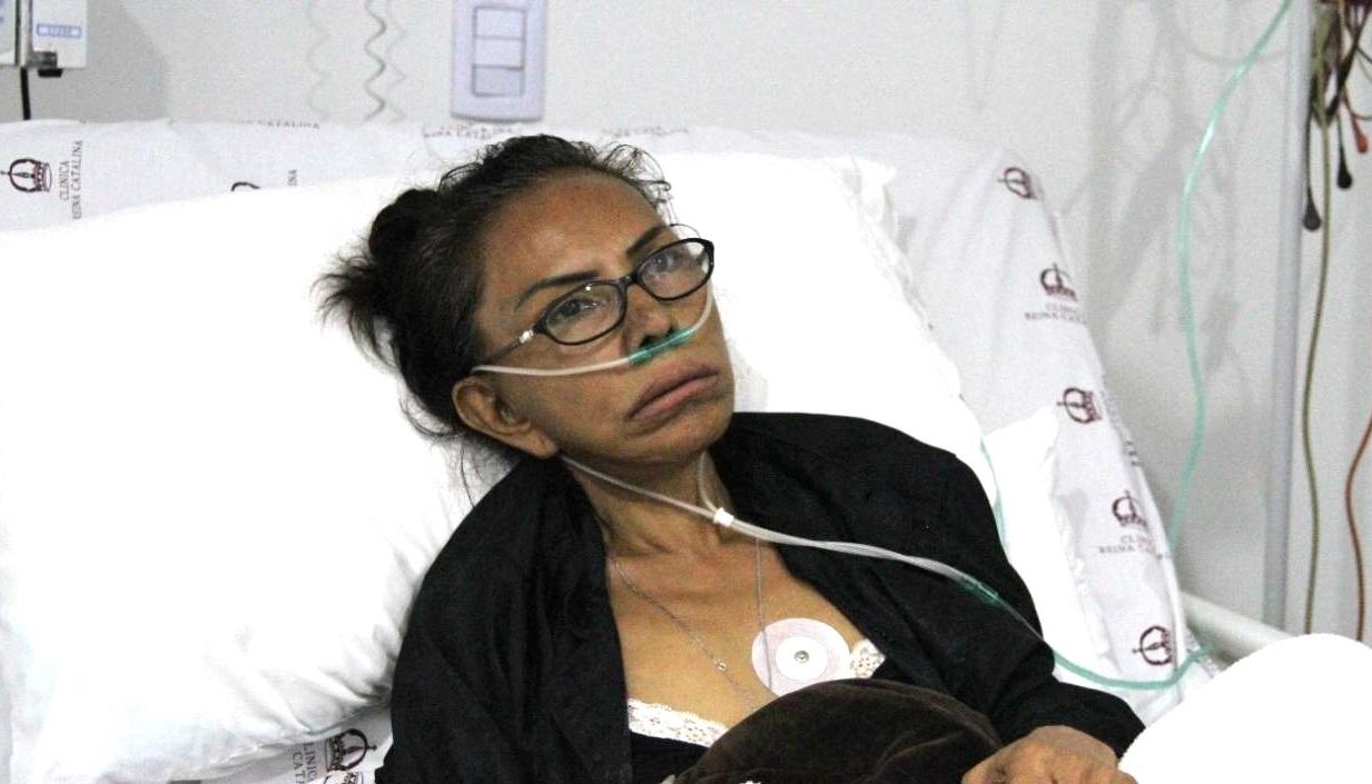  Enilce López Romero, en plena hospitalización.