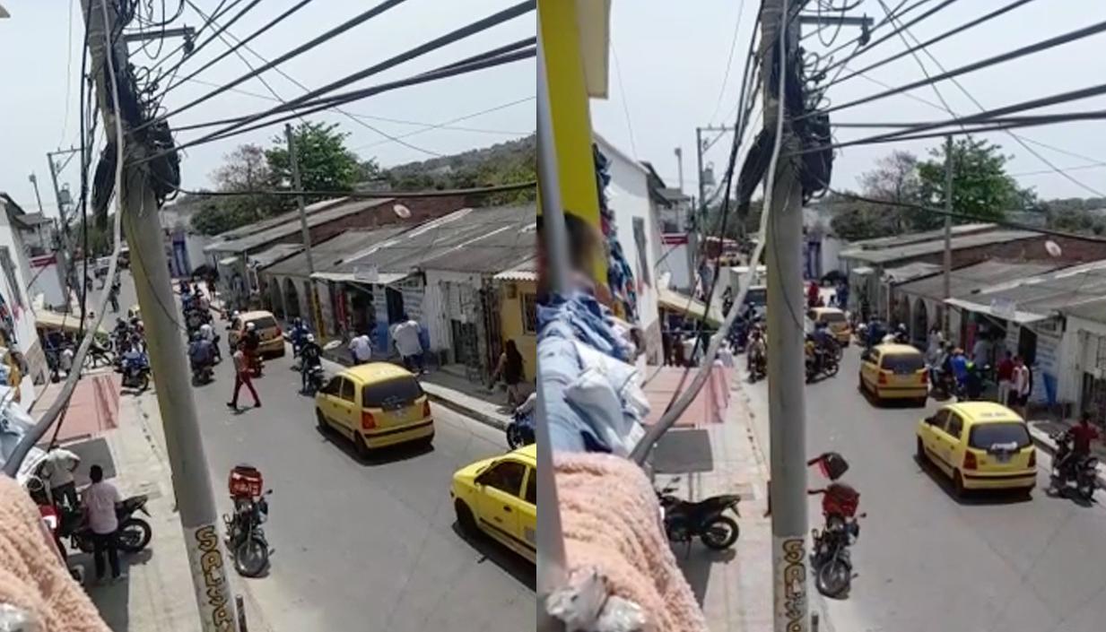 Cuadra donde está ubicado el billar que fue baleado en el barrio Evaristo Sourdís. 
