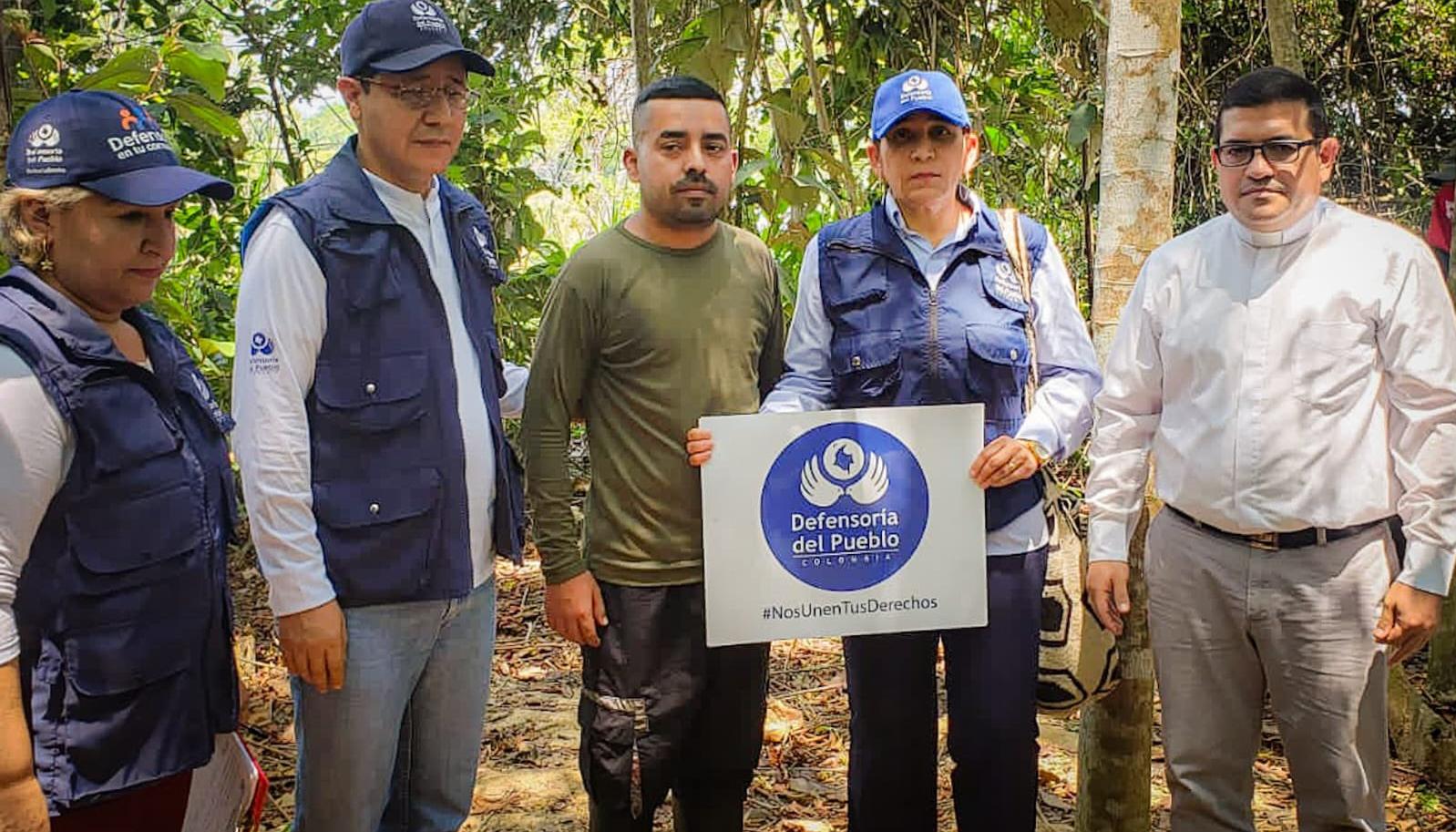 El sargento Libey Danilo Bravo liberado por el ELN en una misión humanitaria.