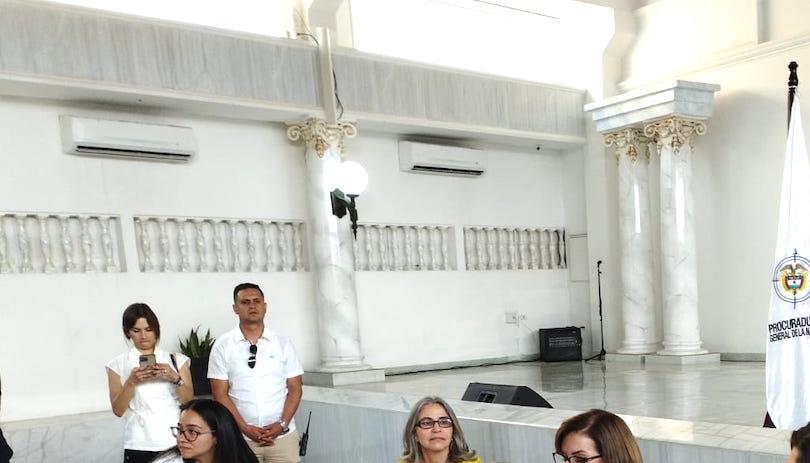 La Procuradora Margarita Cabello presidiendo el acto en Barranquilla.