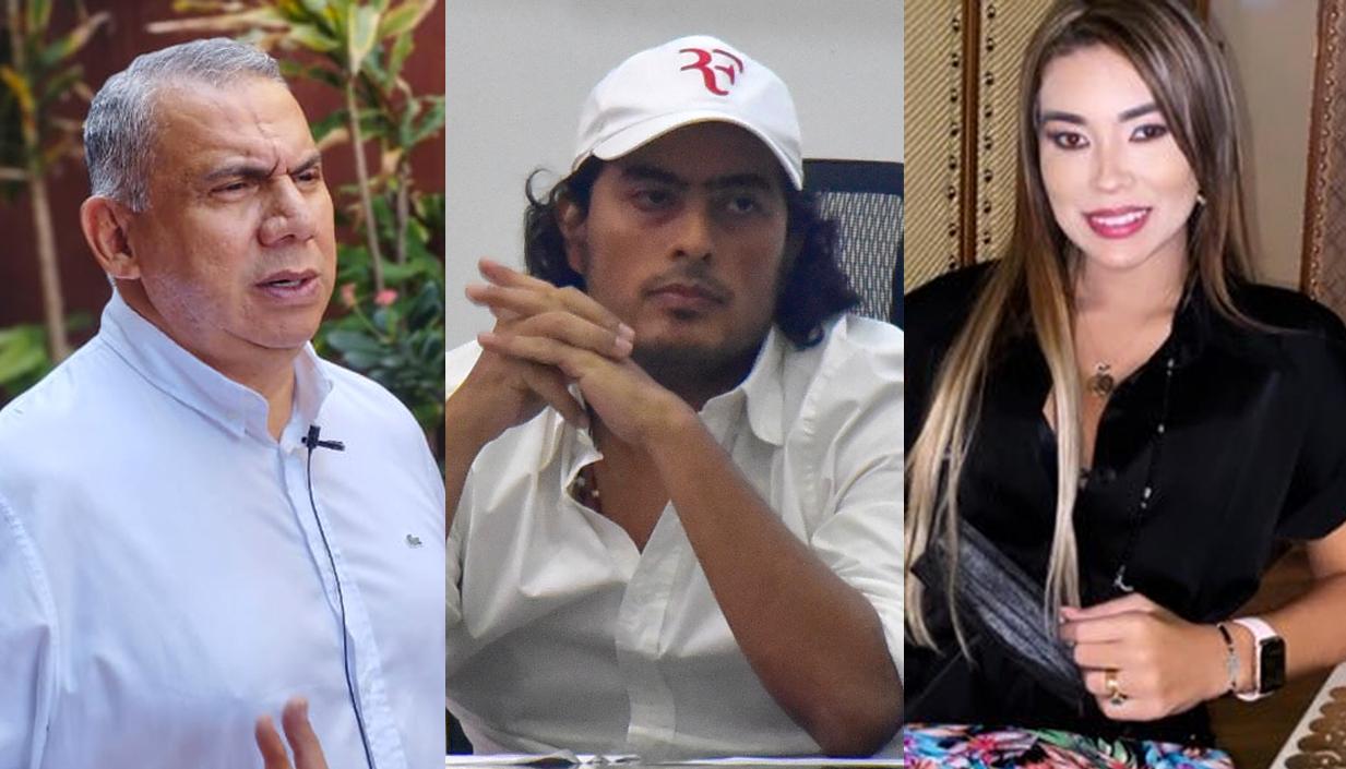 Máximo Noriega, Nicolás Petro y Day Vásquez.