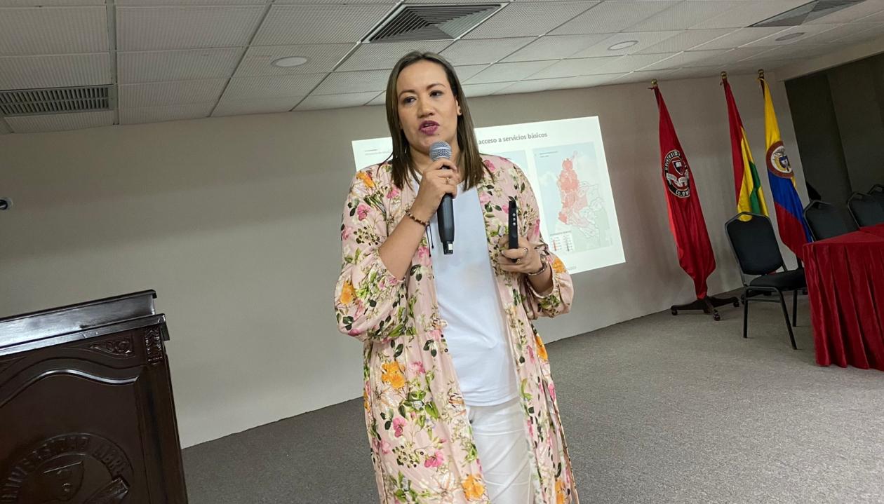 Carolina Corcho Mejía, Ministra de Salud y Protección Social, durante el evento académico socializando la Reforma a la salud, Proyecto de Ley que fue presentado en el Congreso de la República.