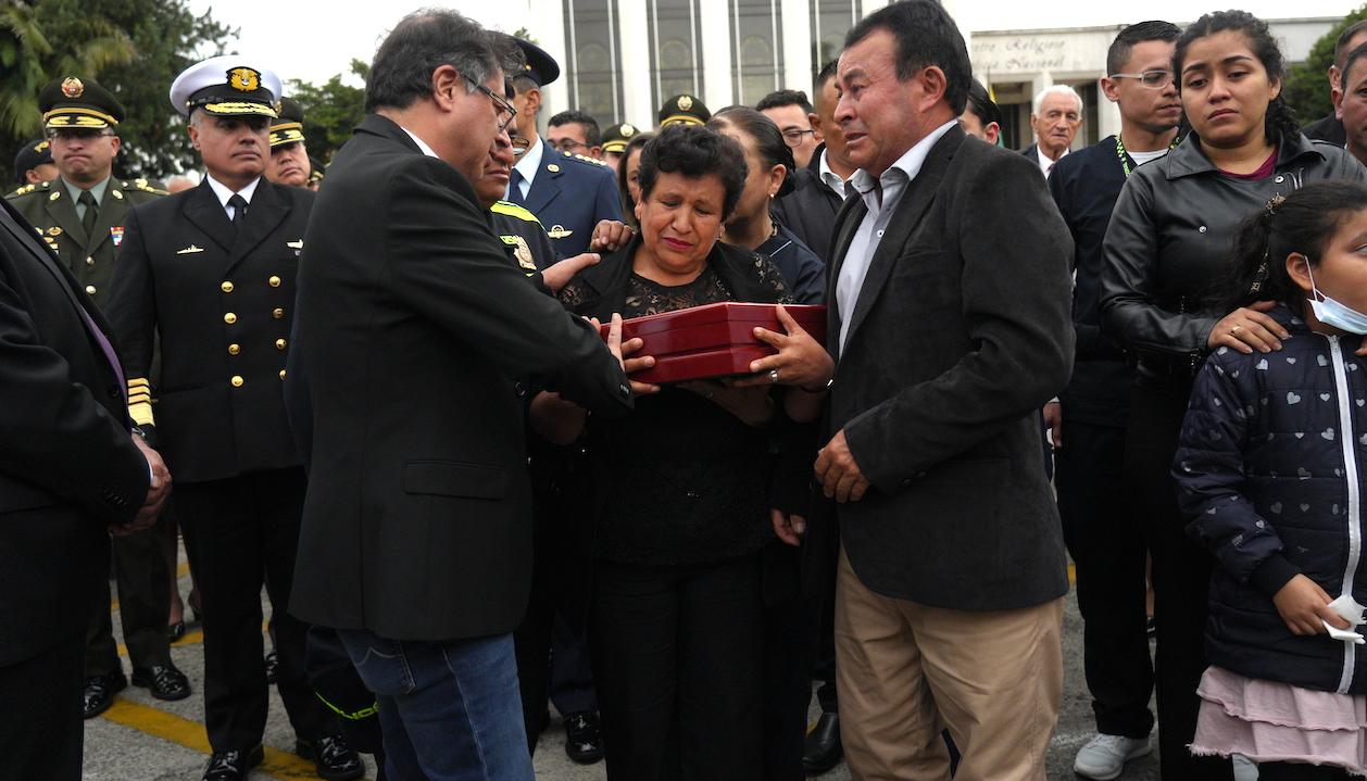 El Presidente Gustavo Petro en plena ceremonia.