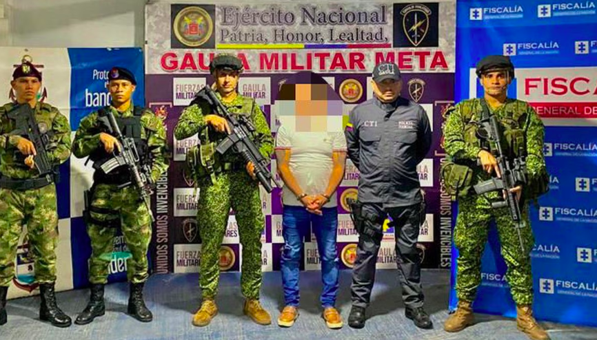 El presunto integrante del 'Clan del Golfo' capturado.