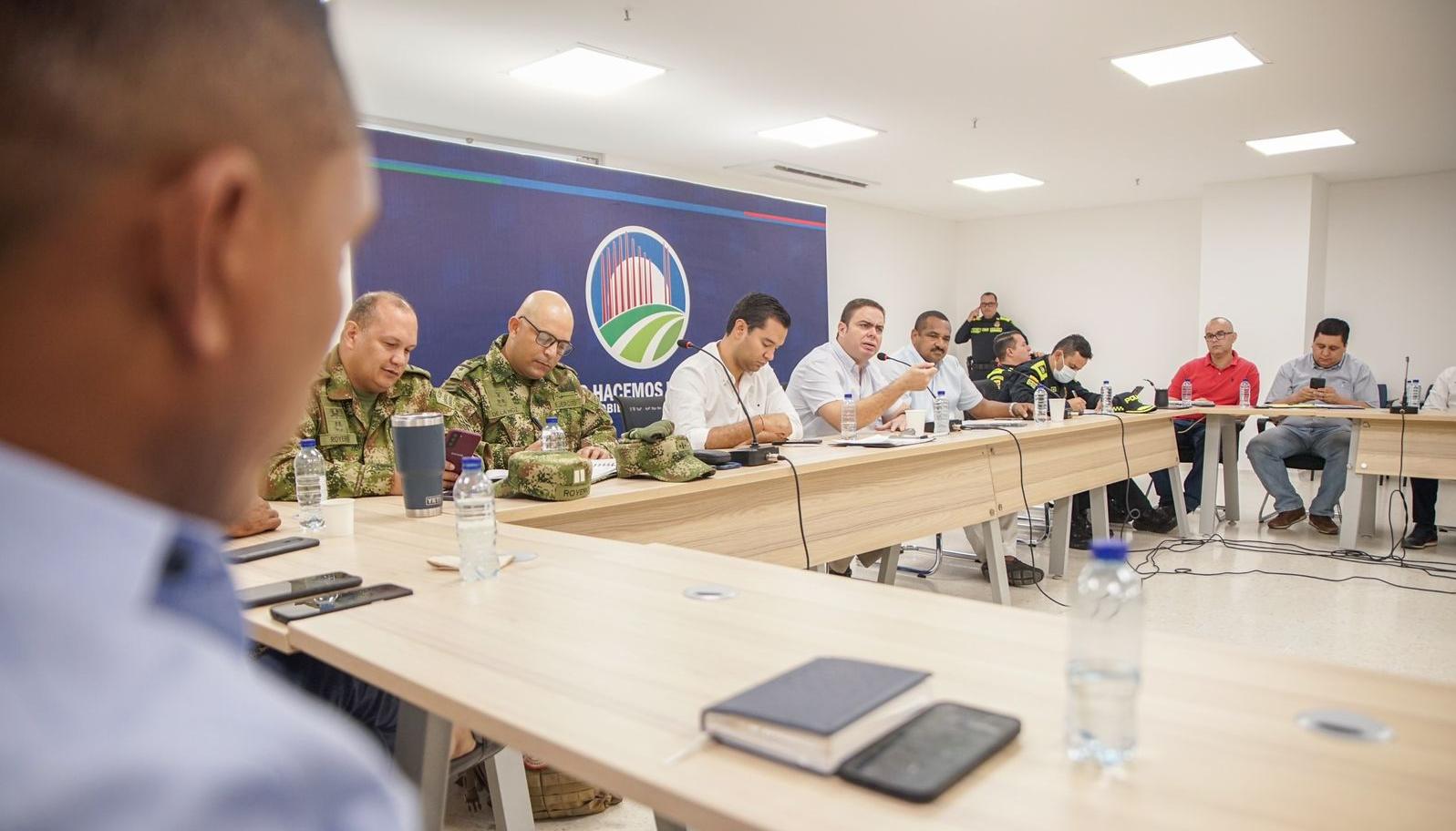 Consejo de seguridad en la Gobernación del Cesar