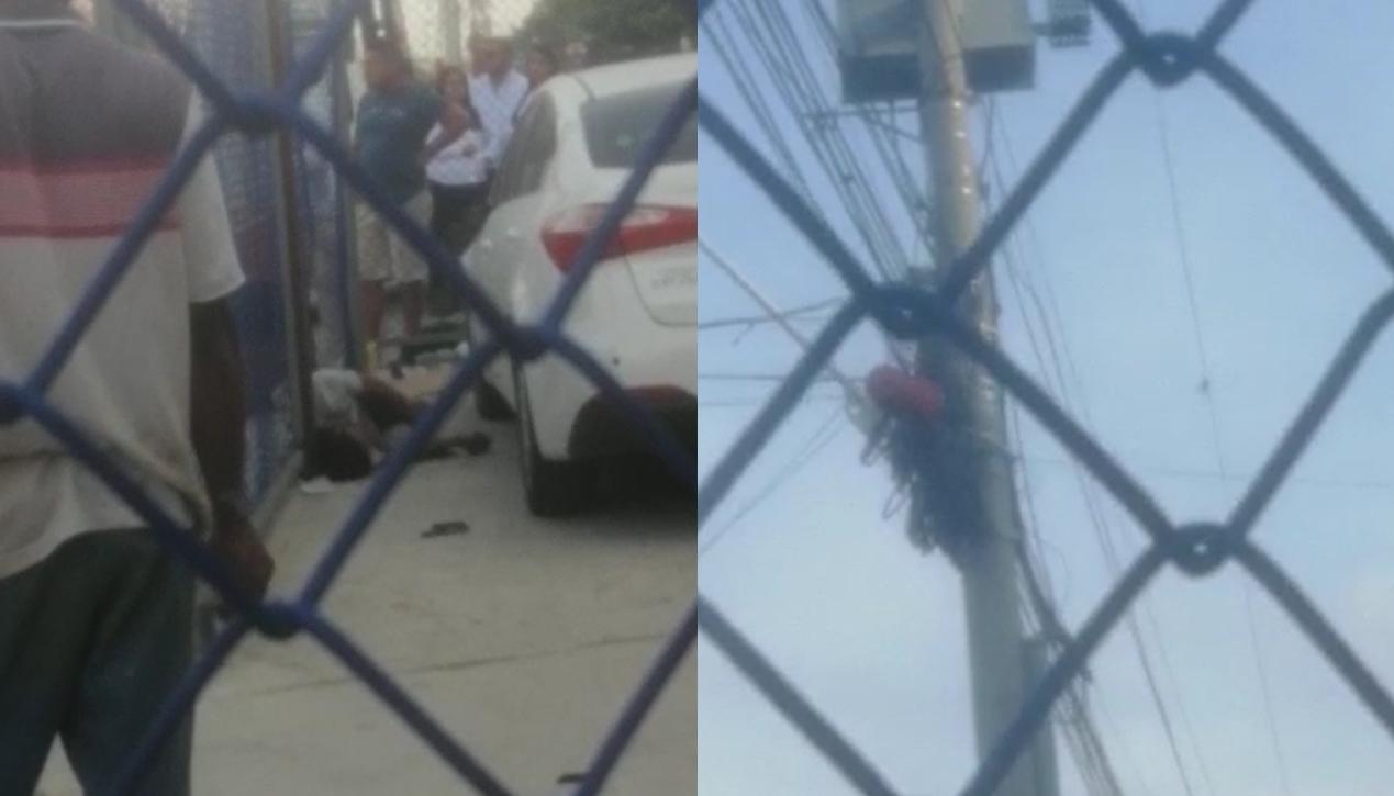 Hombre recibió descarga eléctrica en el barrio El Pueblo de Barranquilla.