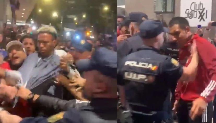 El enfrentamiento se produjo en las afueras del hotel de concentración de Perú en Madrid.