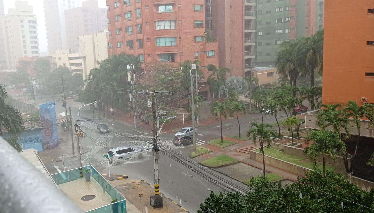 La primera lluvia de este sábado en el norte de Barranquilla