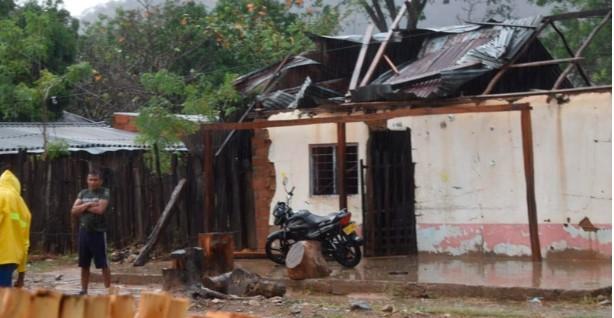 Así quedaron las viviendas averiadas en el corregimiento Las Raíces, Valledupar