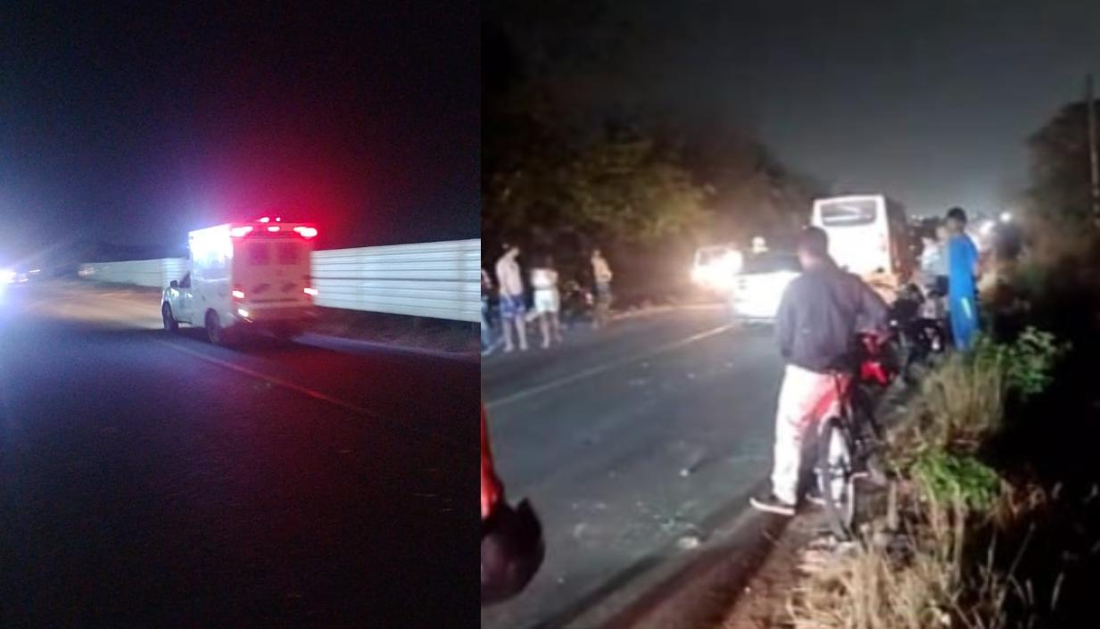 Lugar donde ocurrió el accidente en la noche de este lunes. 