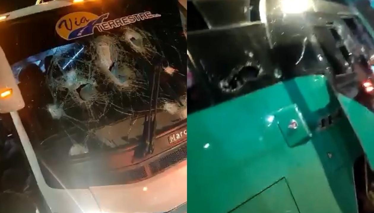 Ataque a buses de aficionados del DIM. 