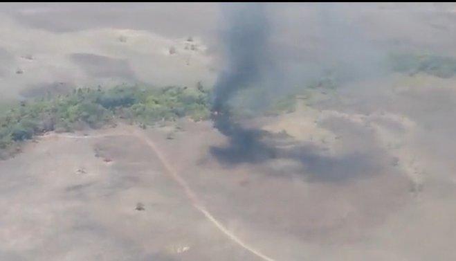 Destrucción de “aeronave invasora” cerca de la frontera.