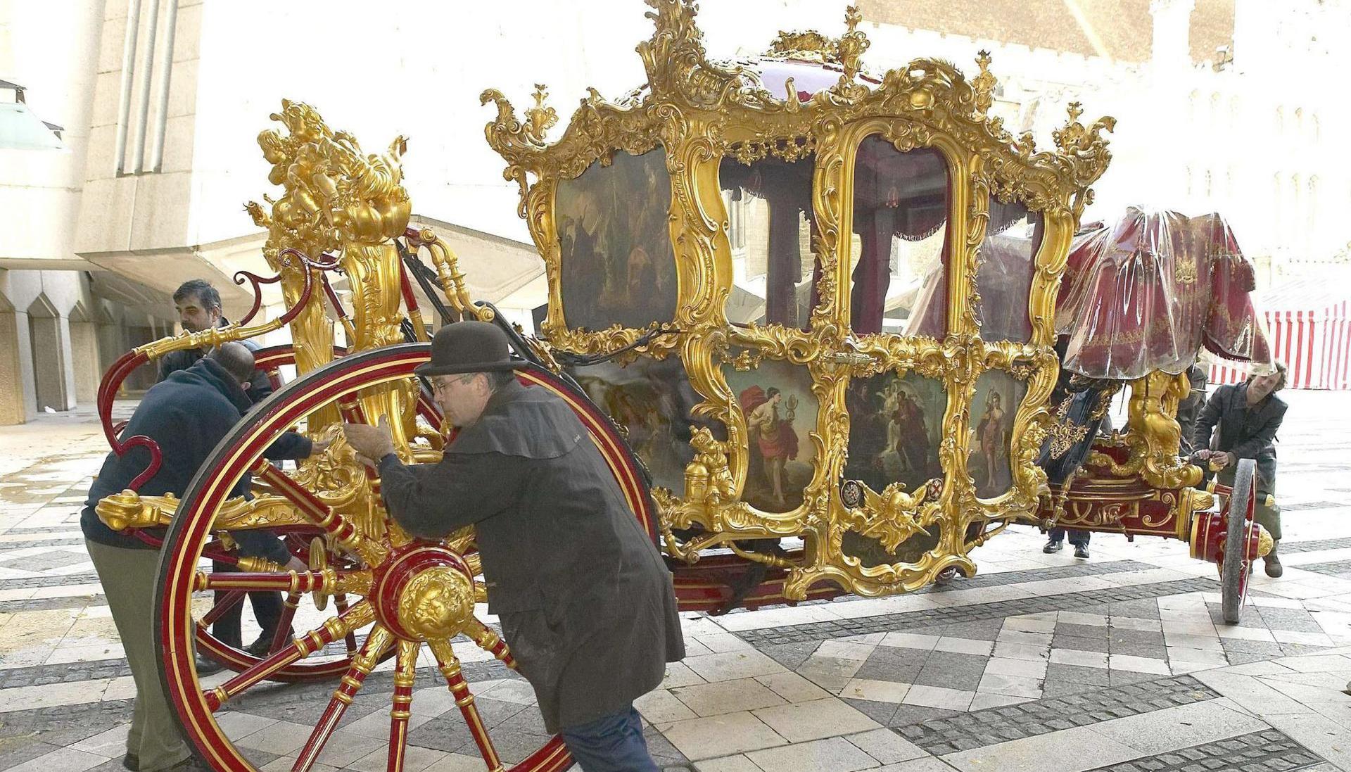 Carroza "Gold State" fabricada hace 260 años. 