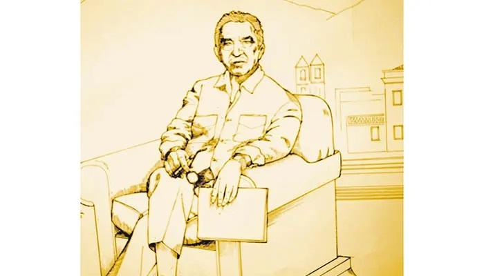 Boceto de nueva escultura de Gabriel García Márquez.
