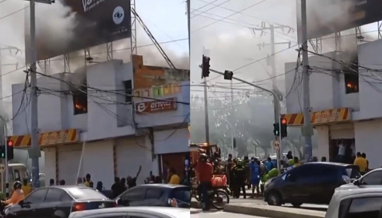 Imágenes del incendio.