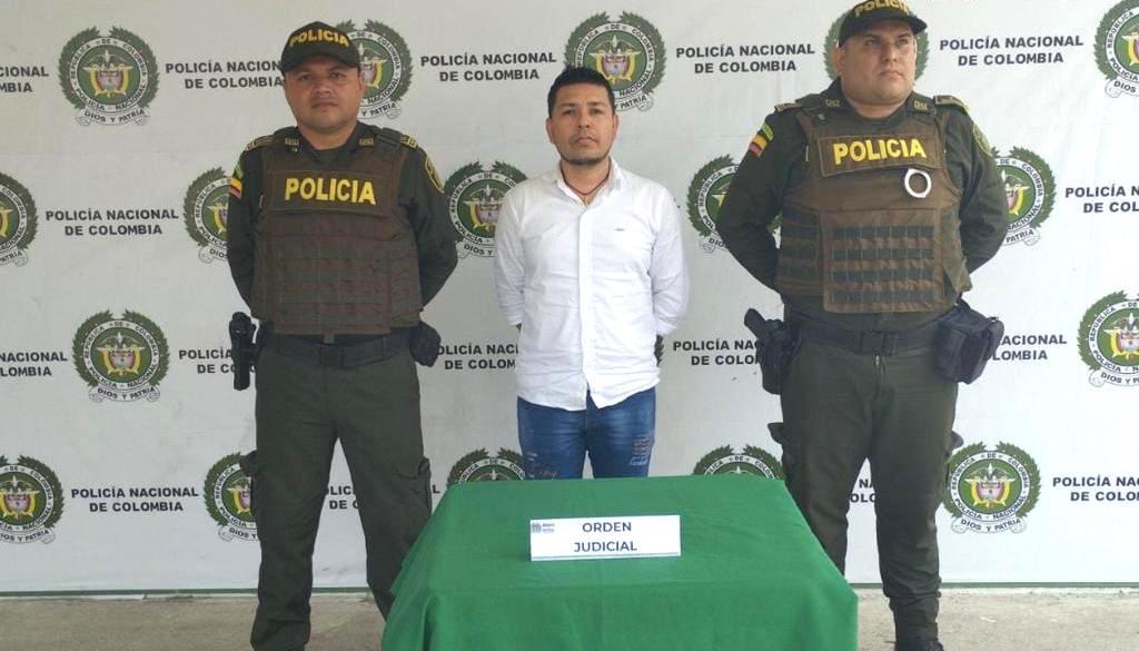 Melkin Hernán Castrillón Peña, tras ser capturado.