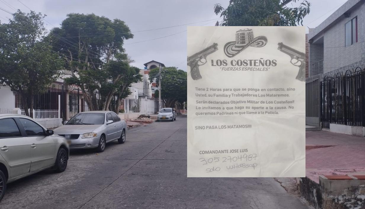 La cuadra en donde se han presentado los atentados en Los Andes.